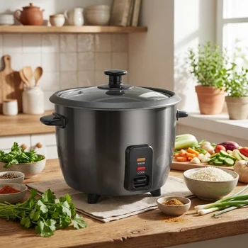 1.8L Multifunctional Mini Rice Cooker 3 Cups Family Capacity Stainless Steel Chassis Heating Household Electric Cooker Warm Cook 1
