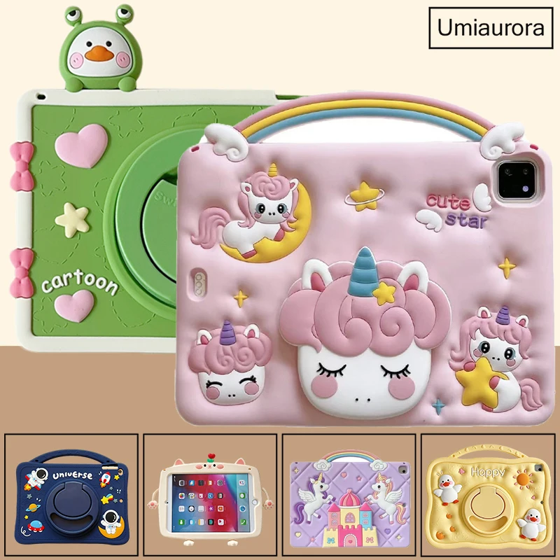 Kids Cartoon Silicone Tablet Case with Stand Feature