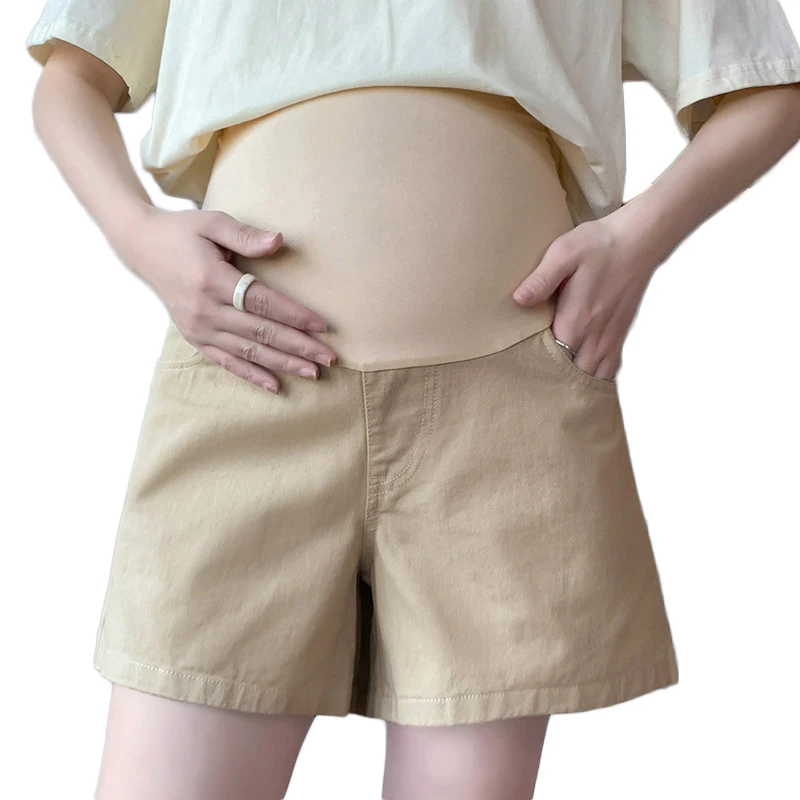 Maternity Jeans Denim Fashion Maternity Shorts Summer Pregnancy Cotton Short Loose Denim Elastic jeans Maternity Pants clothes