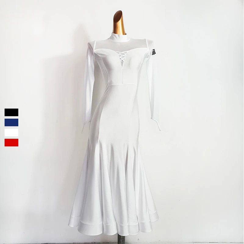 New Sexy Modern Dance Skirts National Standard Women Ballroom Dance Dresses Waltz Performance Costumes T008 women dance skirt