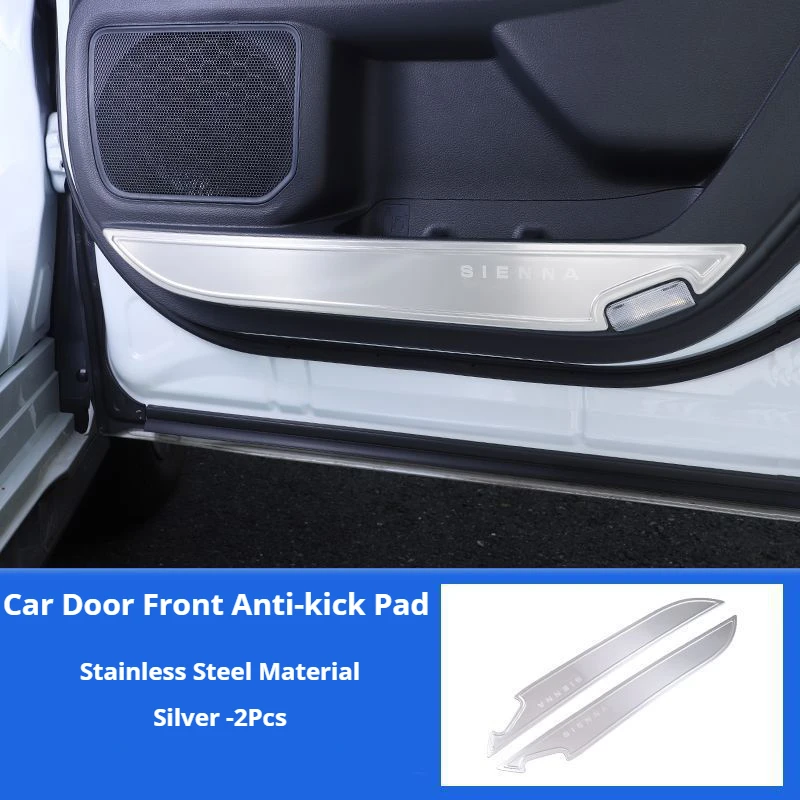 For Toyota Sienna XL40 4th 2021 2022 Refit Automotive Interior Rear Seat Anti-kick Cushion Car Front Door Anti-Kick Mat