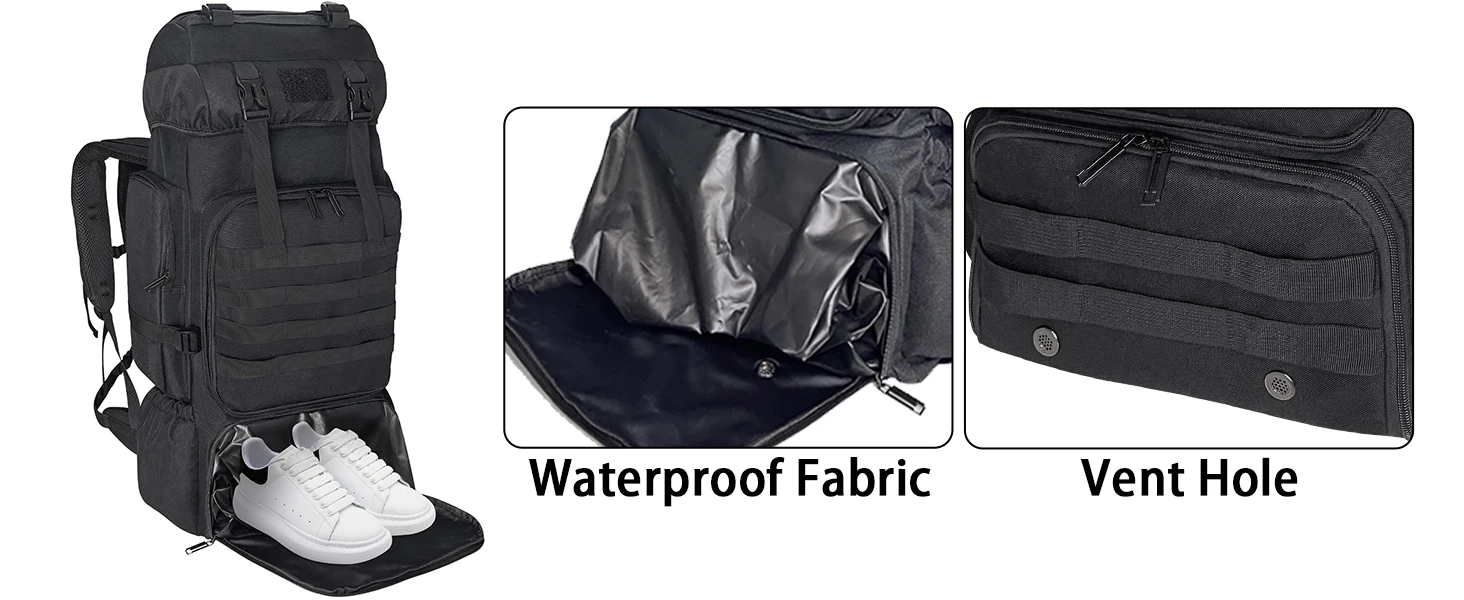 80L Hiking Backpack Camping Rucksack