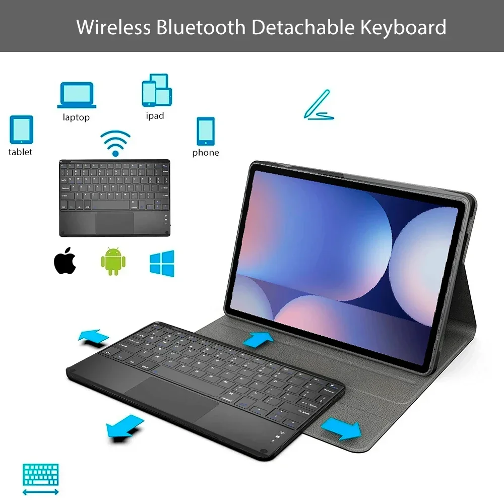 Bluetooth Keyboard Cover for Lenovo Tab M10 Plus - 10.3 Inch