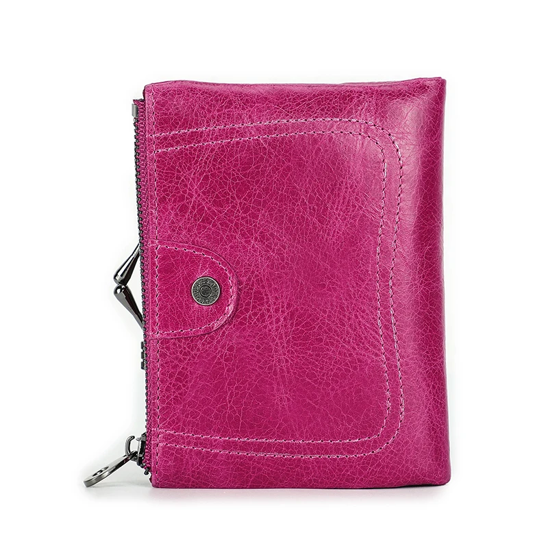  Contacts Womens Kiss Lock Wallet Leather Kiss Clasp