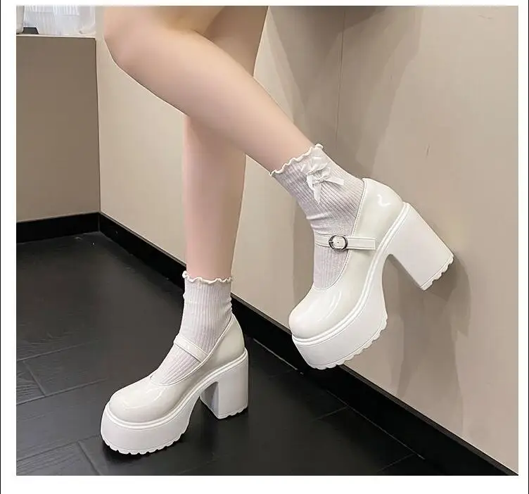 Sexy Classic Casual High Heels New Women's thick heels go with everything Fashion Black Shoes In Autumn Spring Pumps Women Shoes