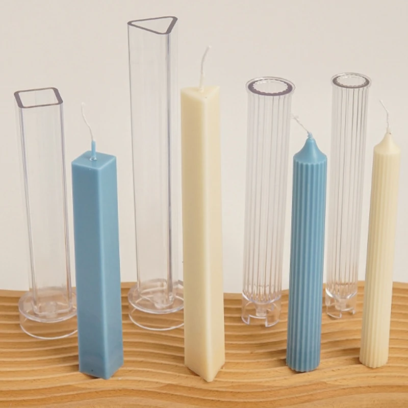 Rectangular Triangle Long Bar Spiked Rack Candle Plastic Mould Forms
