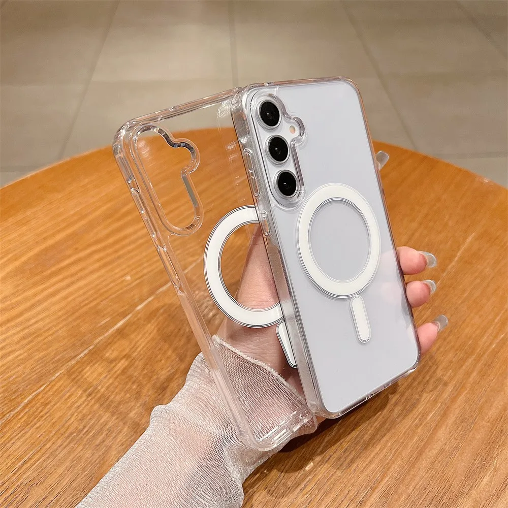 Clear Magnetic Wireless Charging Case - Sleek and Universal Design