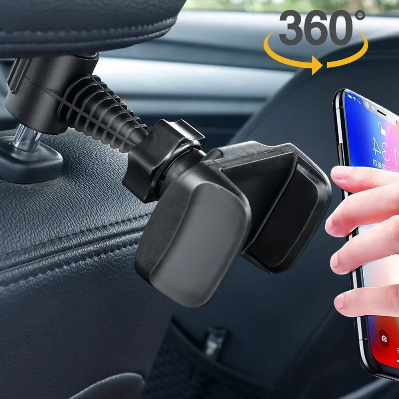 Car Phone Holder Universal Car Back Seat Headrest Phone Mount Holder Stand Bracket Hook Headrest Clip Mount For Kids