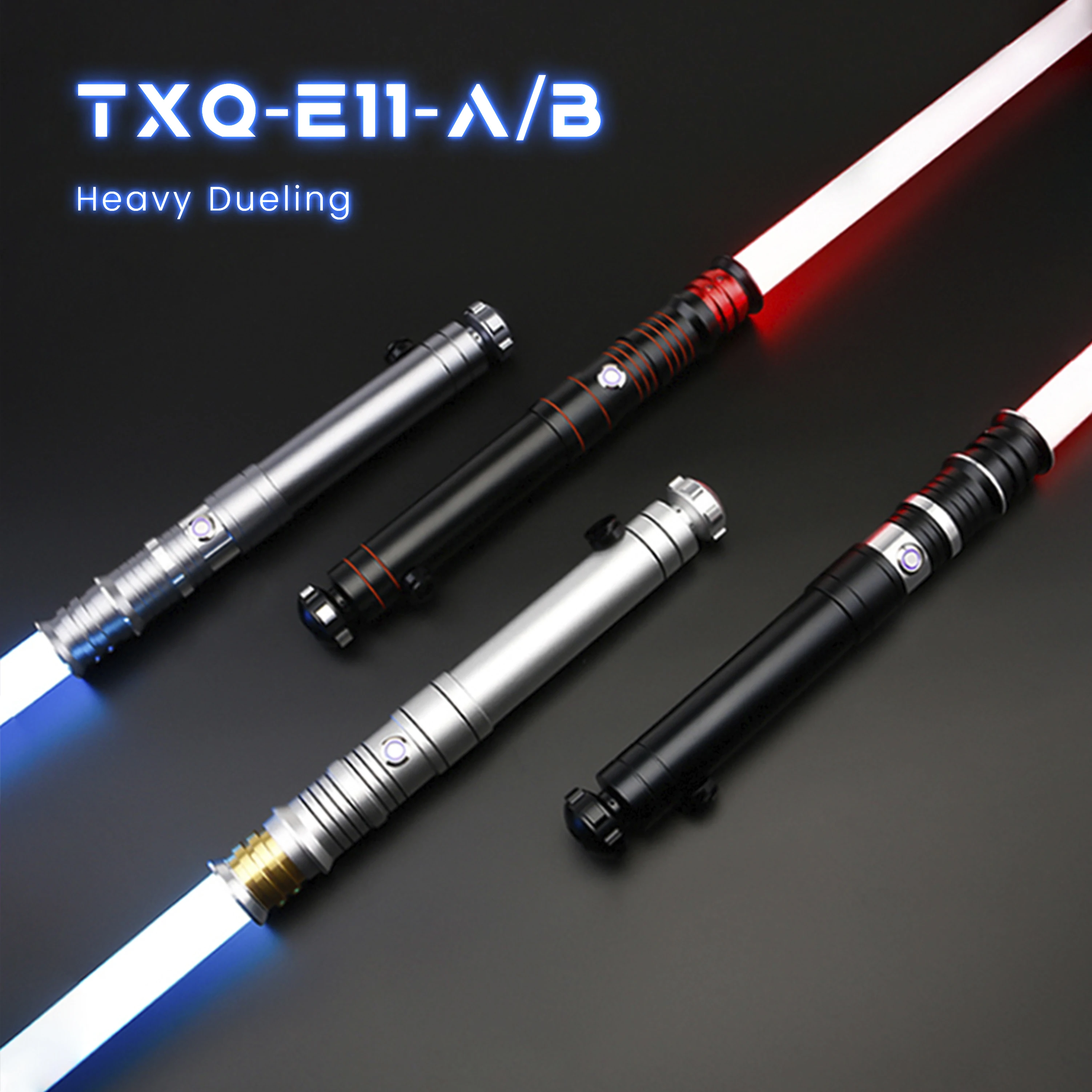 

TXQSABER Raven Smooth Swing RGB Lightsaber Metal Hilt Heavy Dueling 12 Colors Change 16 Soundfonts Blaster FOC Jedi Laser Sword