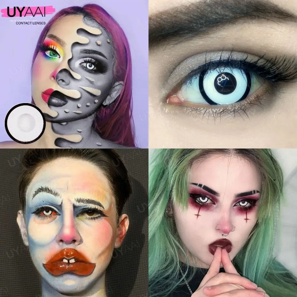 Vibrant Halloween Anime Cosplay Eye Lenses Set - 2 Pcs, Multicolor