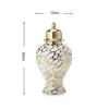 Ceramic Light Luxury Electroplated General Cans European Style Flower Vase Crafts Decorative Decorative Storage Tanks with Soft 5