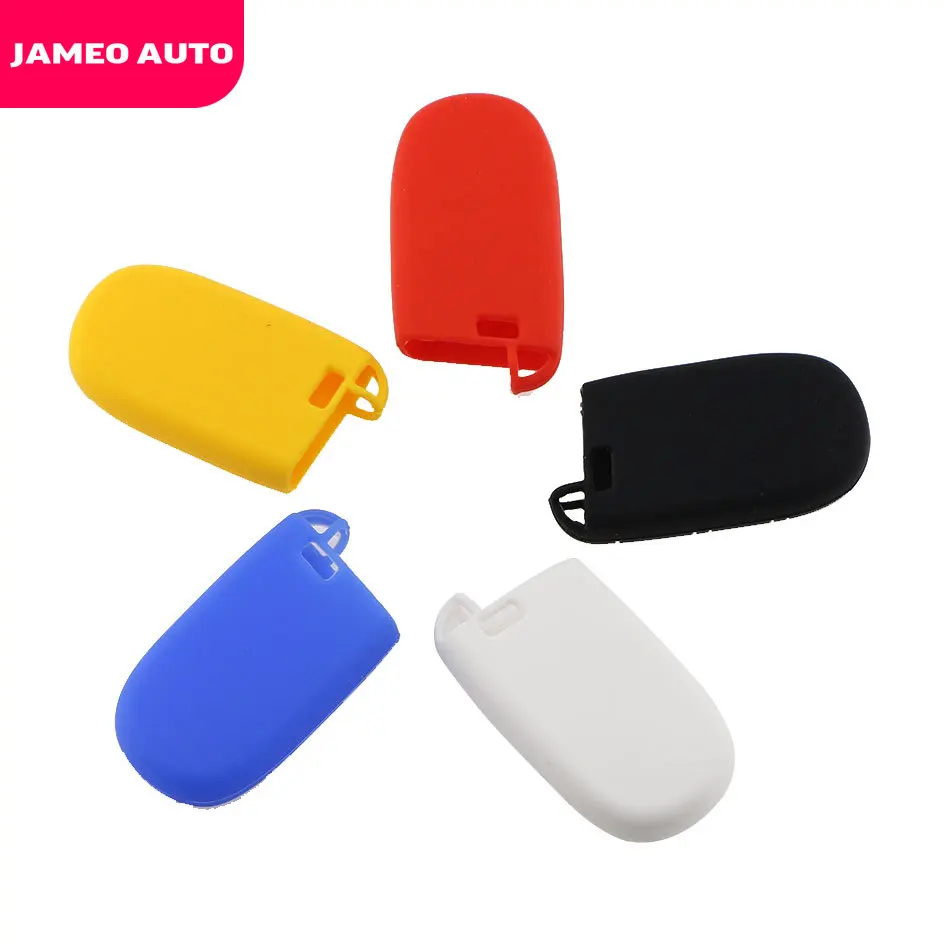 Auto Car Silicone Key Cover Case for Dodge Jeep Journey Chrysler 300 Grand Cherokee Compass Renegade Patriot key case key case cover car key shell