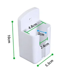 Universal Wall-Mounted White Shelf and Remote Holder (Small)