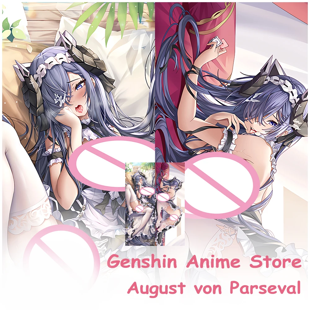 

Azur Lane Waifu Body Pillow Cover August von Parseval Dakimakura Hugging Body Pillow Case Bedding Decor Otaku Cushion Cover