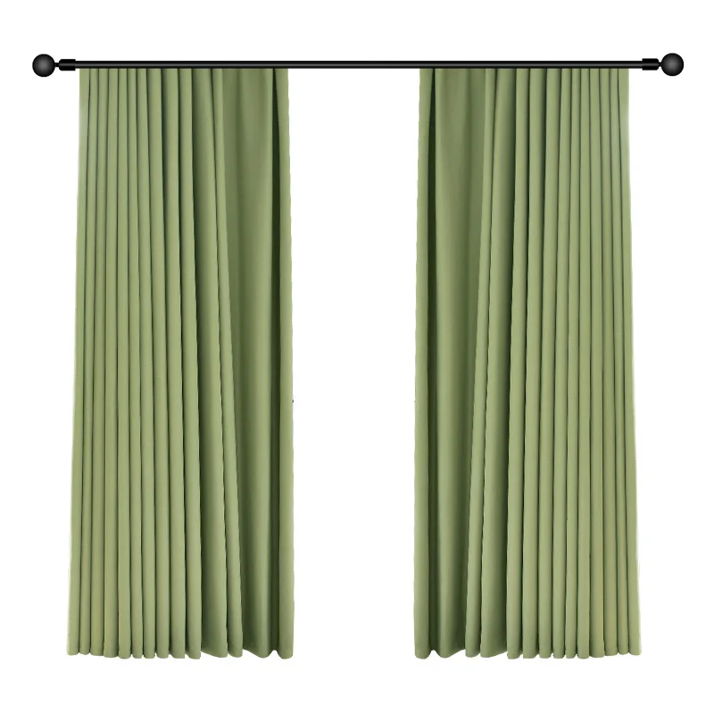 Shu Rou Modern Simple High Shading Chenier Curtains Soft and Skin Friendly Living Room Bedroom Curtains 4