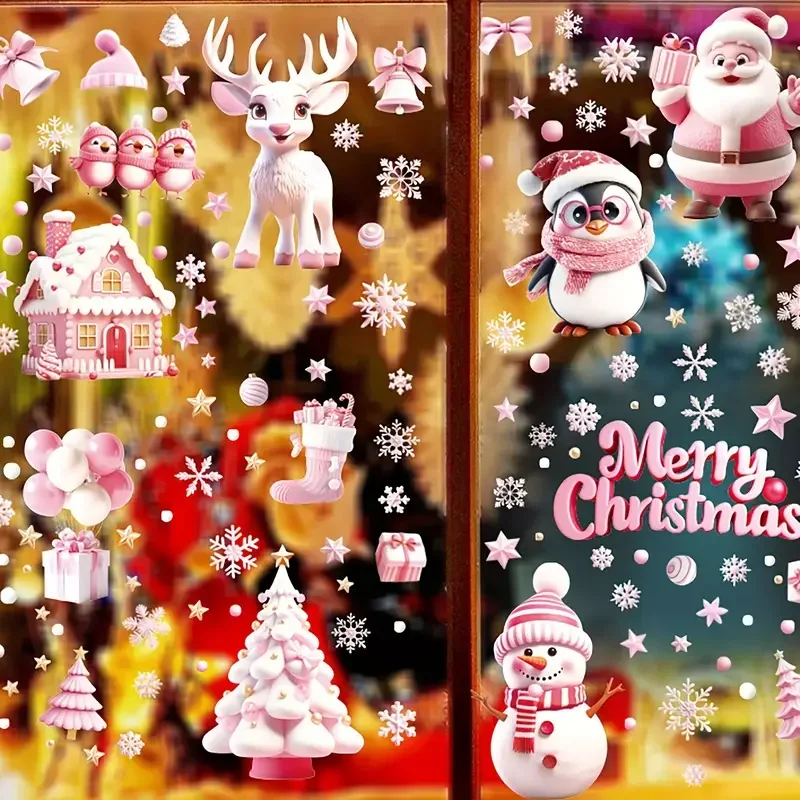 Window Film Window Tint Sticker Adhesive Vinyl Stickers 9 Sheets Christmas Window Clings