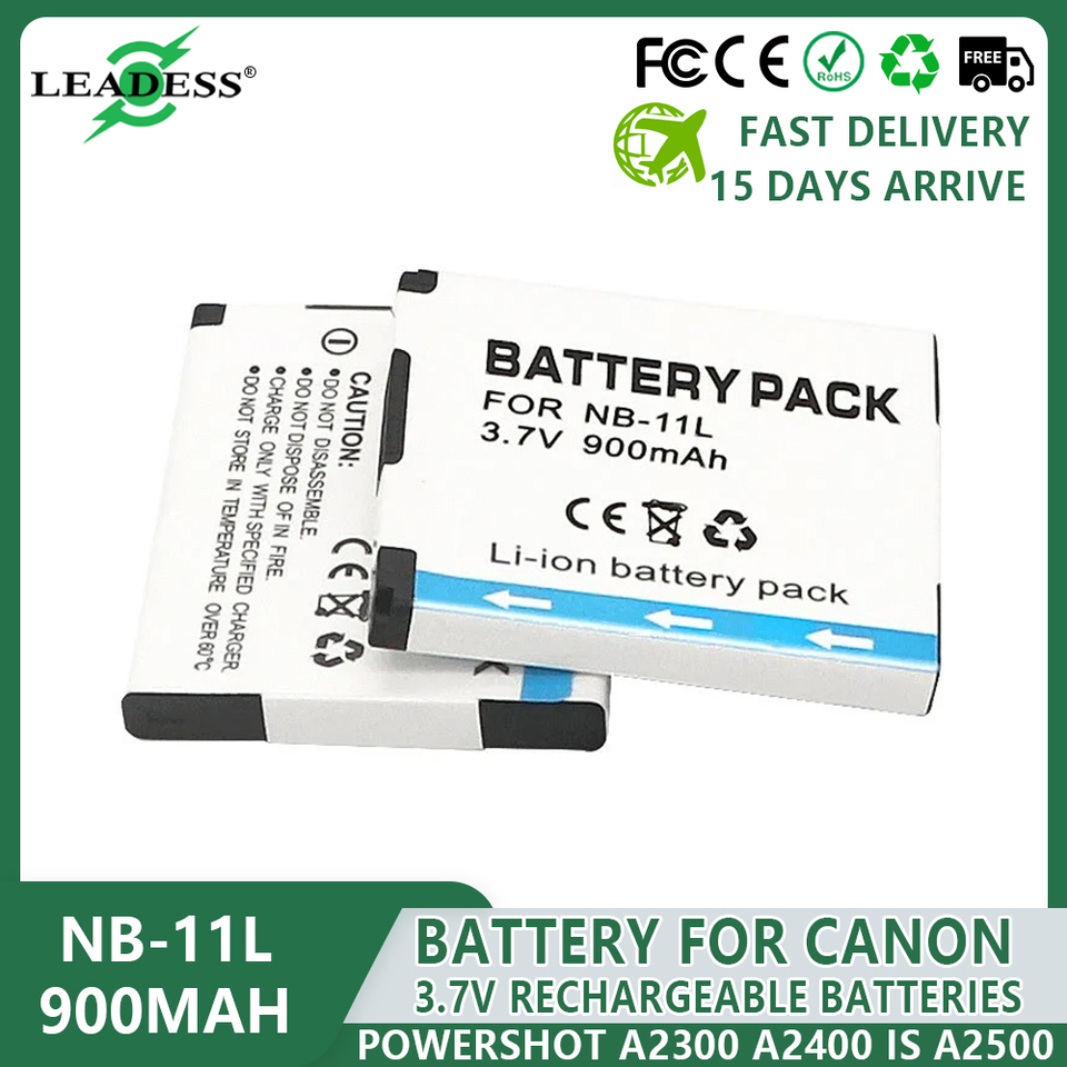 NB-11L Camera Battery NB11L 900mAh Rechargeable Lithium Battery for Canon PowerShot A2300 A2400 IS A2500 A2600 A3400 IS A3500 IS