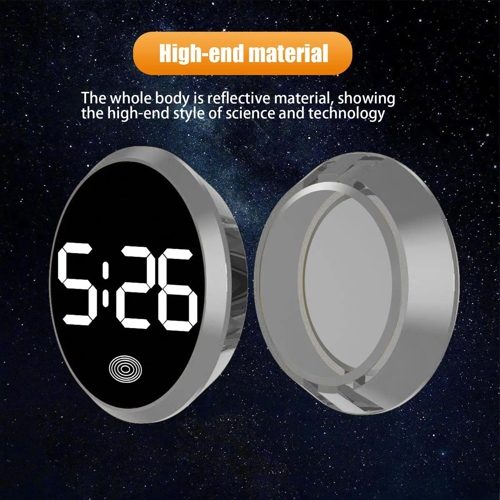 Car Clocks for Dash Car Digital LED Display Screen Clock Touch-Control Car Watch Car Mini Clock Ornaments Interior Accessories