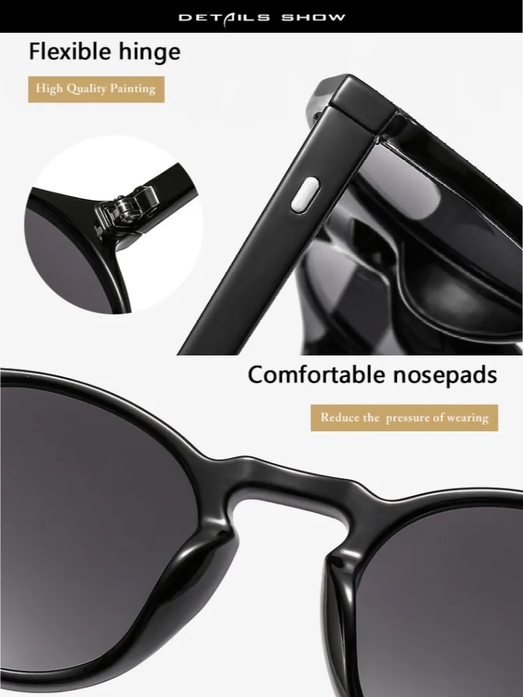 Designer Sunglasses Men Women Vintage Red Blue Round Driving Retro UV400
