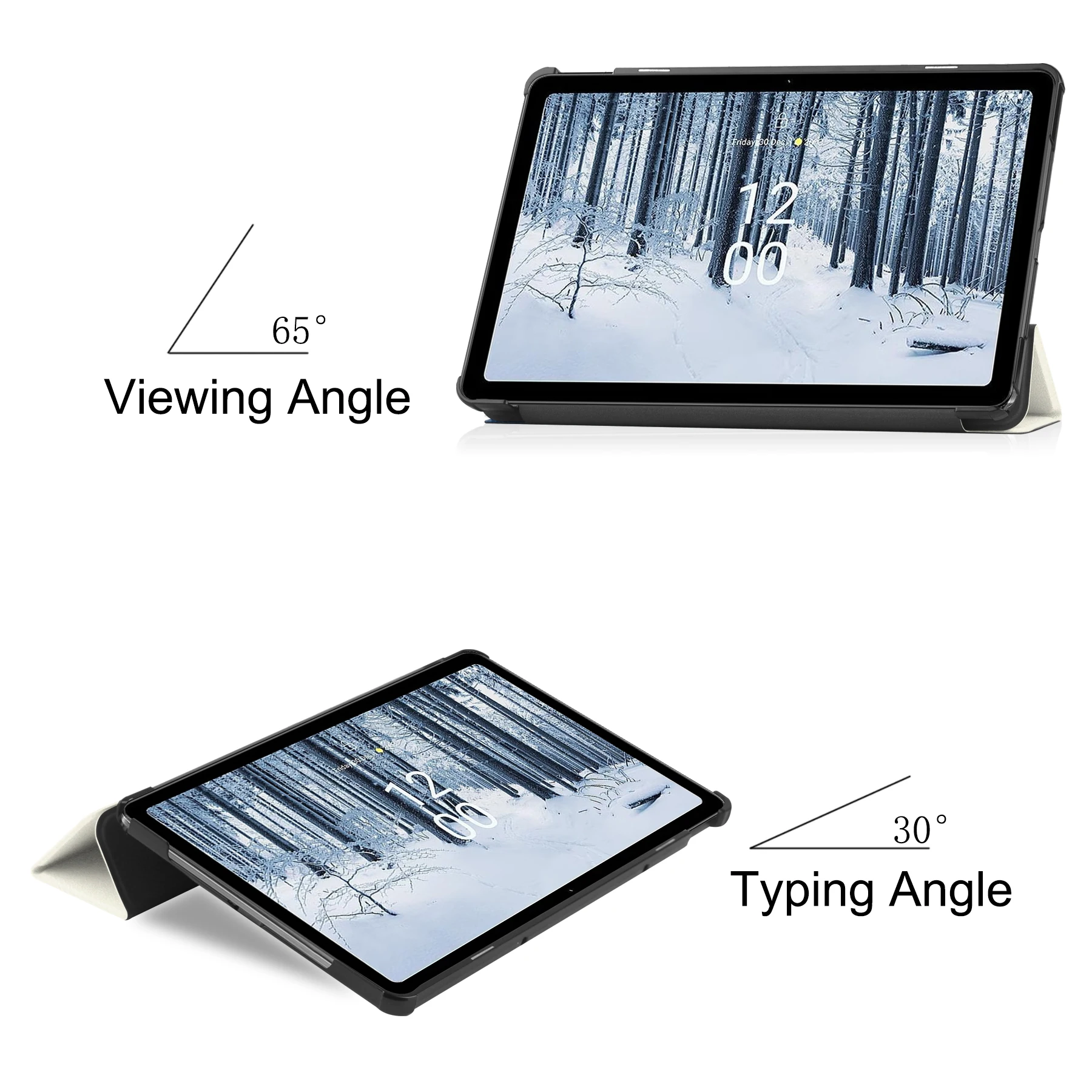 Rugged Tablet Case with 3-Layer Protection and Auto Sleep/Wake Function