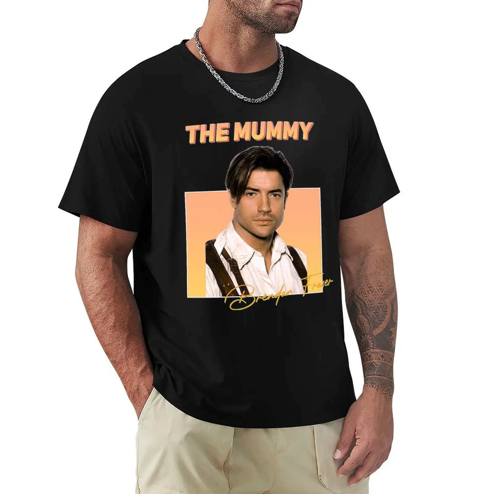 Brendan Fraser - The Mummy T-Shirt Camicetta Top Abbigliamento Vintage Vintage Magliette Vintage Da Uomo
