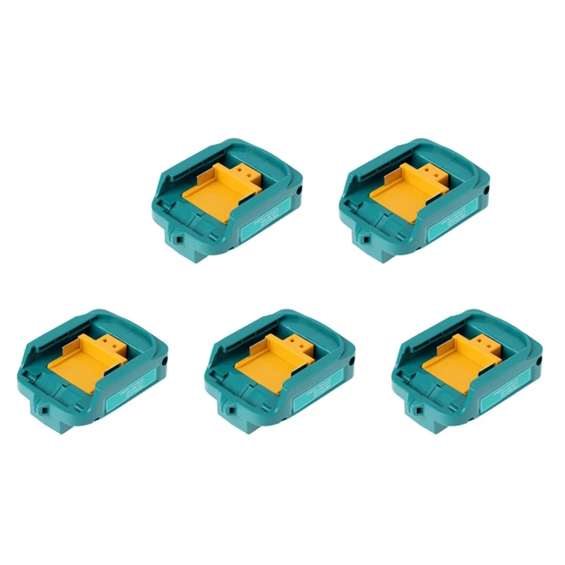 

5X USB Power Charging Adapter Converter For Makita Adp05 Bl1815 Bl1830 Bl1840 Bl1850 1415 14.4-18V Li-Ion Battery Blue