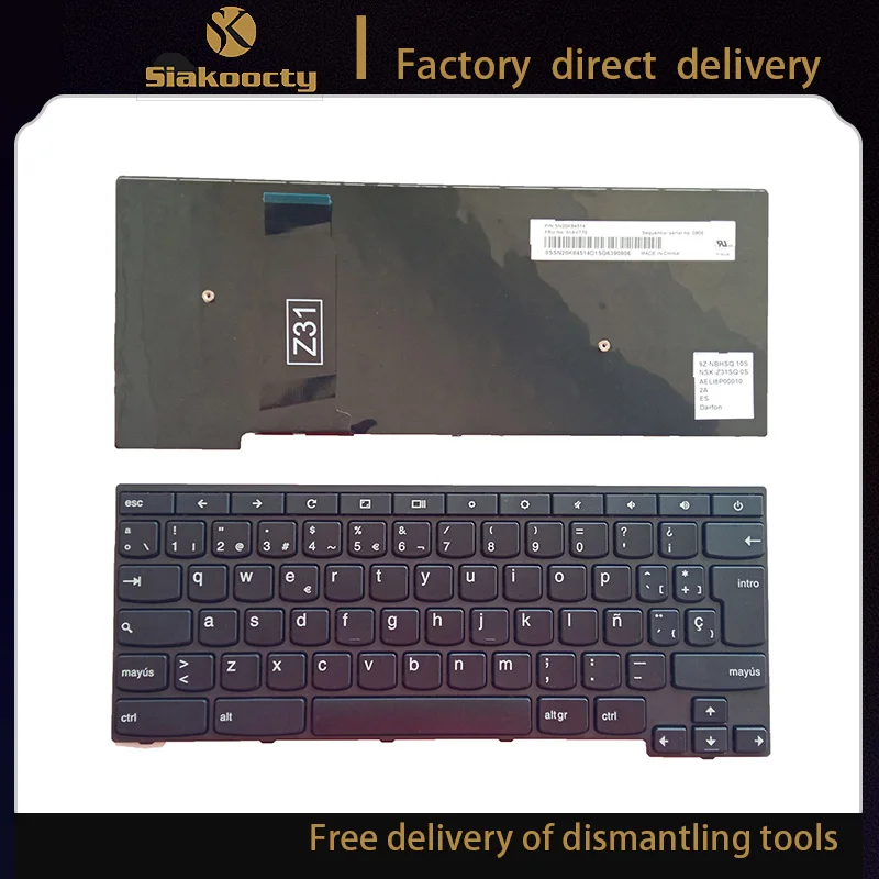 Per Tastiera Lenovo Chromebook Yoga 11E 01Av790. Qwerty Sp Layout (32A/12)