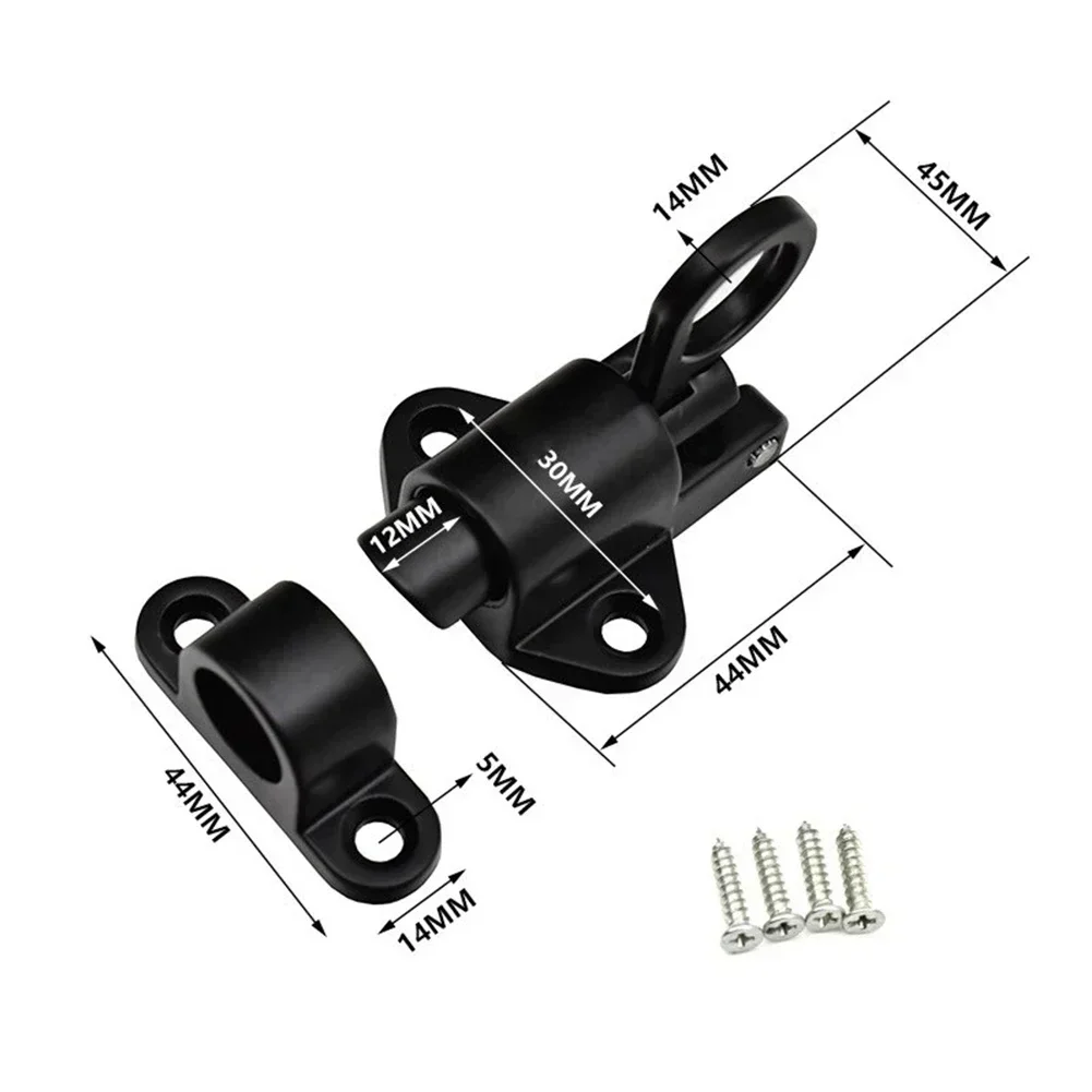 Spring Loaded Window Door Bolt Gate Security Pull Ring Spring Bounce Door Bolt Automatic Latch Gate Lock Hook Self-Closing door latch door lock cylinder