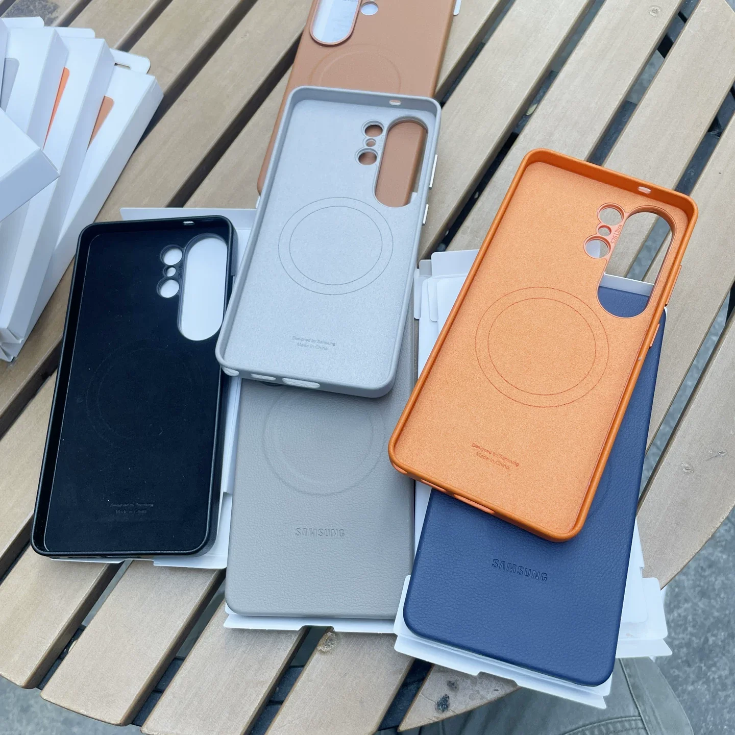 Leather Magnetic Phone Case with Matte Lens Protection