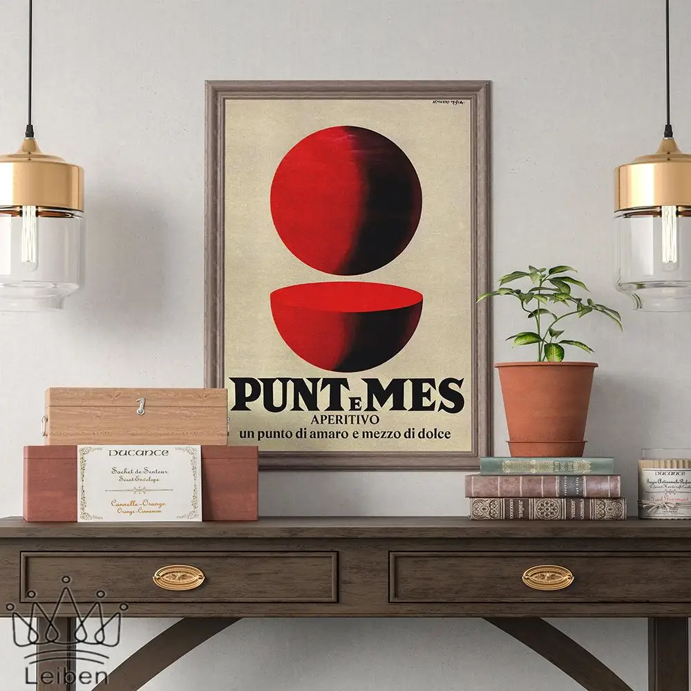 

Puntemes Aperitivo Quotes Posters and Prints Vintage Geometric Pattern Wall Art Canvas Painting Home Decor Bar Club Restaurant