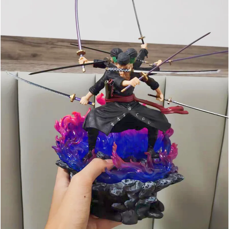 

40cm One Piece Zoro Figure Action Anime Figurine Wano Onigashima 9 Swords Style Pvc Statue Model Collection Decoration Toy Gift
