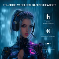 EKSA G19BT 2.4GHz Wireless Gaming Headphones Ultra-light Bluetooth 5.4 Headset Gamer with Microphone for PC/PS5/Xbox - Image 3