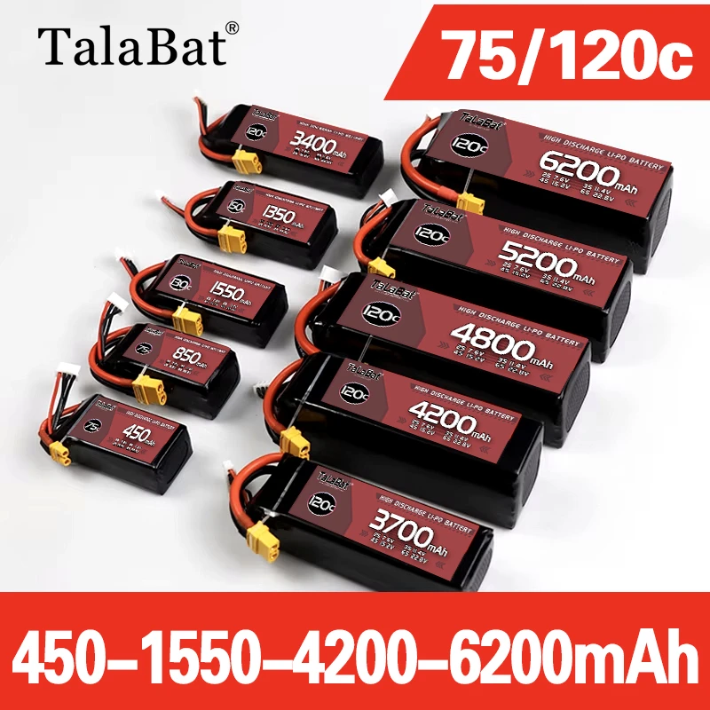 Batterie LiPo Drone 7.4V-22.2V 850-4200mAh XT30/XT60/XT90/T