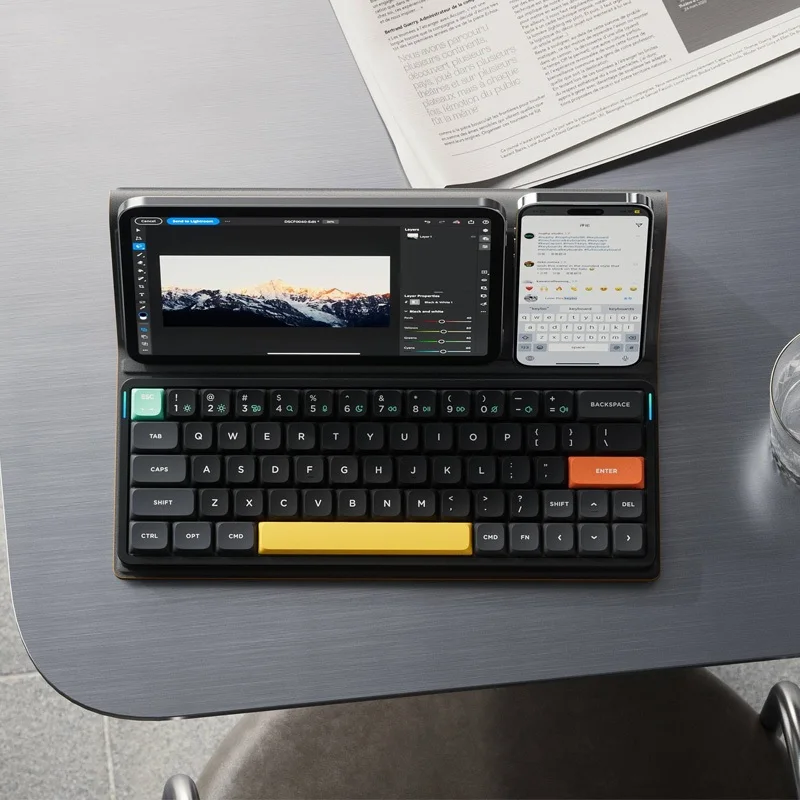 Nuphy-Bluetooth付きワイヤレスメカニカルゲーミングキーボード,超薄型 