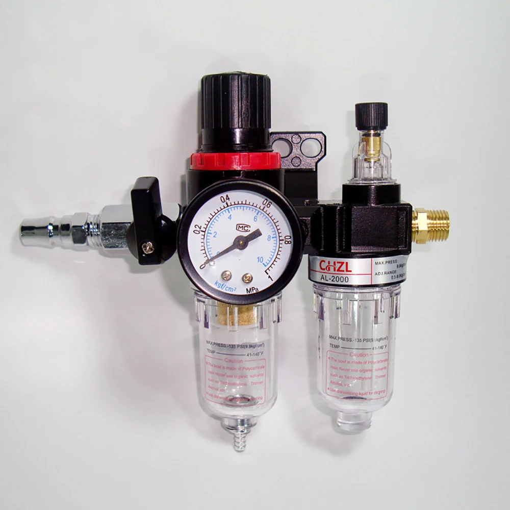 

AFC2000 PT1/4 Air Compressor Oil Water Separator AFC Filter Regulator Trap Airbrush Pressure Reducing Valve