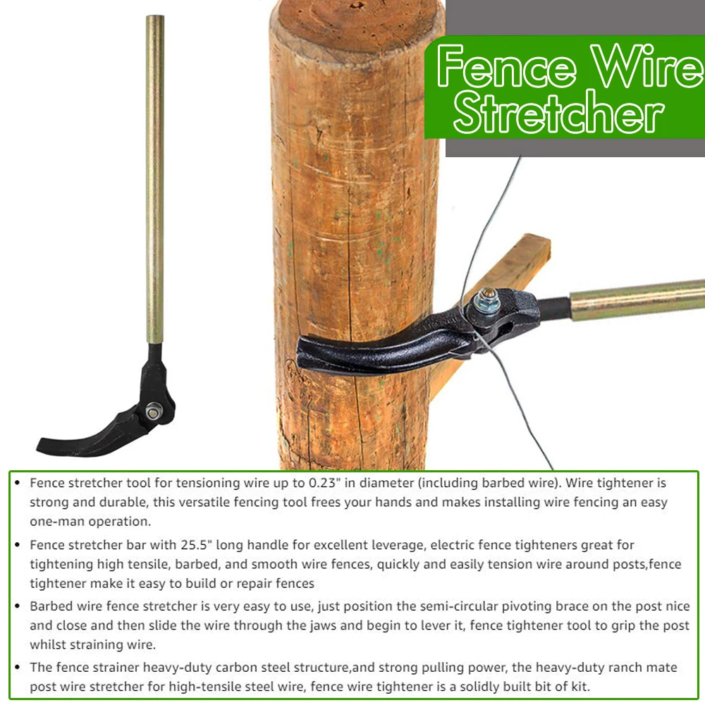 Fence Wire Stretcher Barbed Wire Fence Tensioner Easy Wire Puller for Creating and Repairing Agricultural Fencing 3