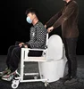 Bedridden Patients Lifting Device Commode Chair Bathroom Toilet Stair Manual Lift Chair Transfer Shift lift Chair with Commode 1