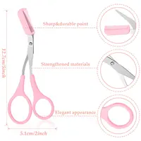 Eyebrow Trimmer Scissors with Comb Eyebrow Shaping Cut Scissors Non Slip Finger Grips Hair Removal Beauty Accessories 2