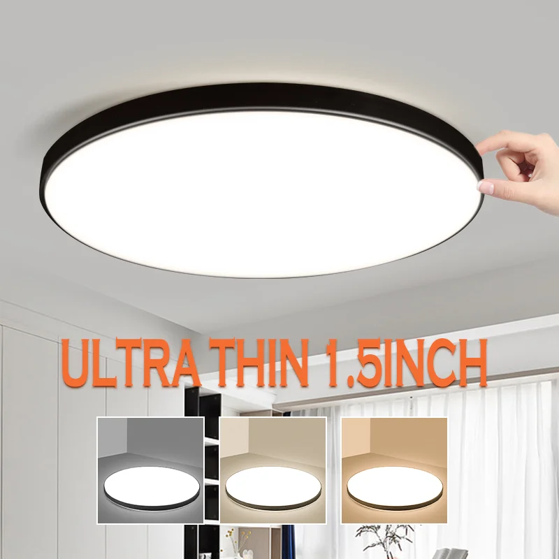 Plafonnier LED Navaris 18W Blanc - Moderne Pour Salon Ou Chambre D'enfant