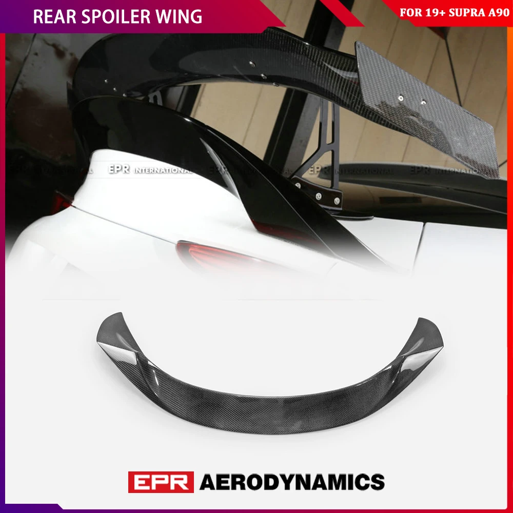 

For Toyota 19+ Supra A90 RJ Type Rear Spoiler Trunk Wing Black Carbon Fiber Car Accessories