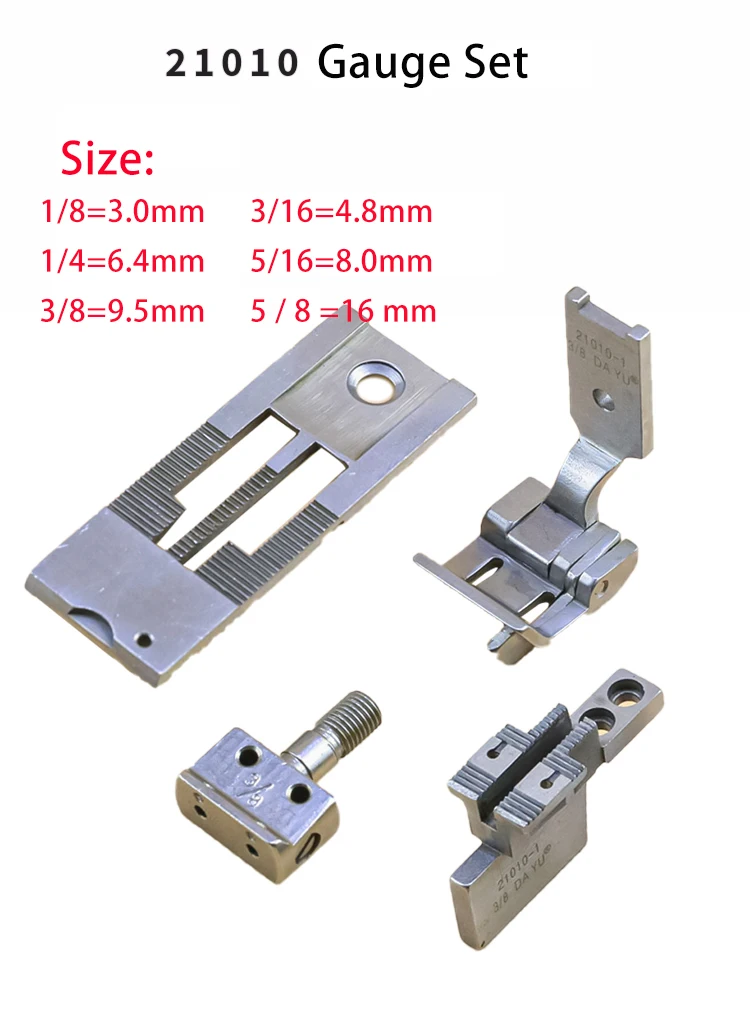 21010-R Gauge Set For Brassiere Tape Attaching Double Needle Industrial Sewing Machine Gauge Set Fit Brother LT2-B842 JUKI 515 6