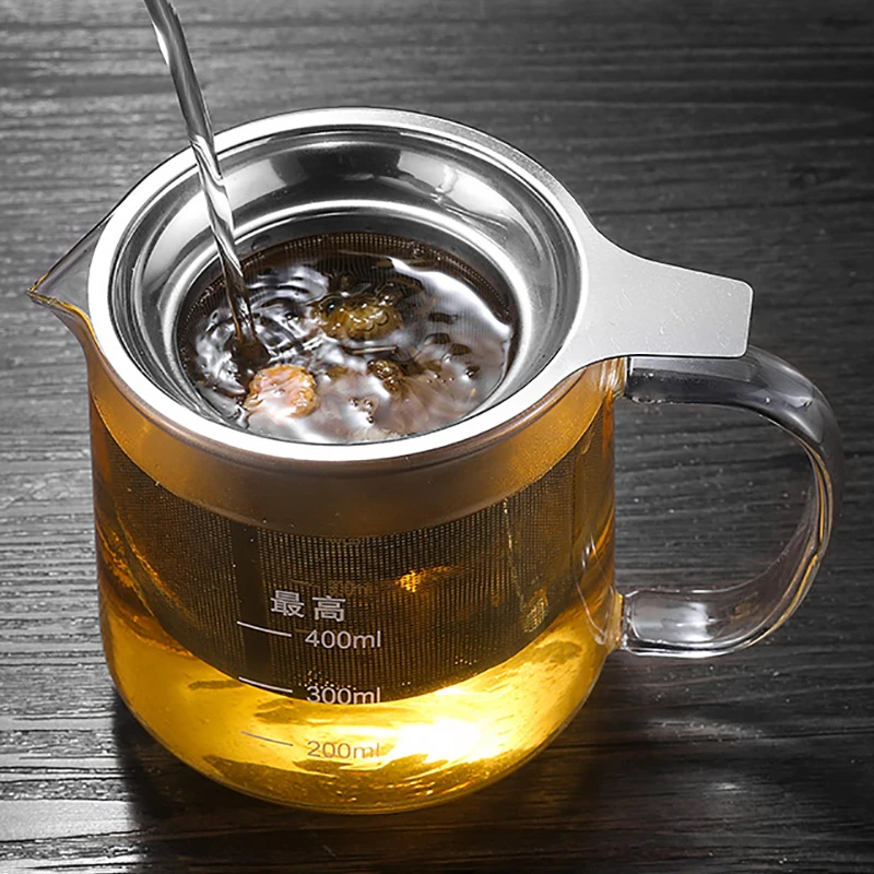 1Pcs Gold Reusable Stainless Steel Tea Strainer Mesh Infuser Basket Loose Tea Leaf Infusers Herb Filter for Mug Teapot Teaware