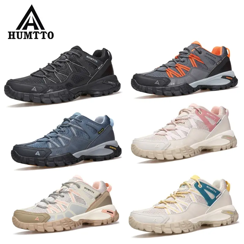 

HUMTTO Breathable Mesh Hiking Shoes For Men Rubber Outsole Summer Trekking Shoes Sports Sneakers Outdoor Men Aqua Water Sneakers