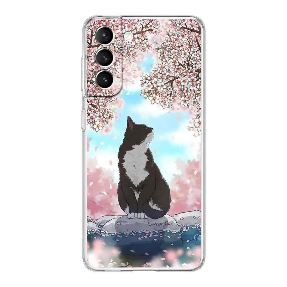 Cherry Blossom Mount Fuji Clear Phone Case