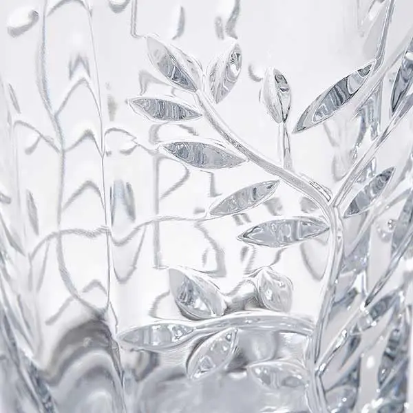 Engraved Crystal Leaf Vase (Free Customization)