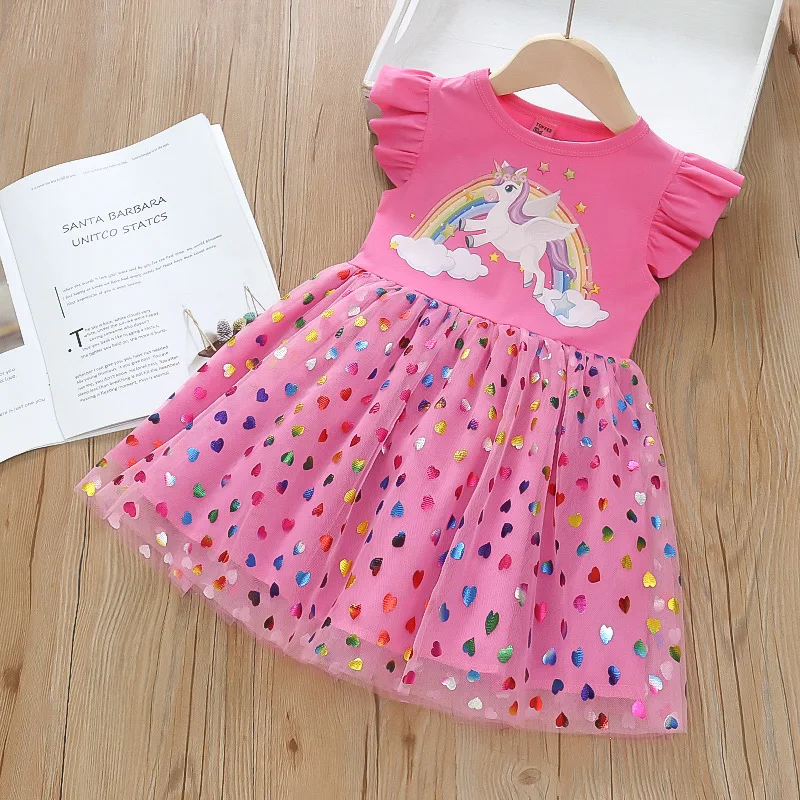Baby Girls Dress Sleeveless Beach Dress Cotton 1-6T