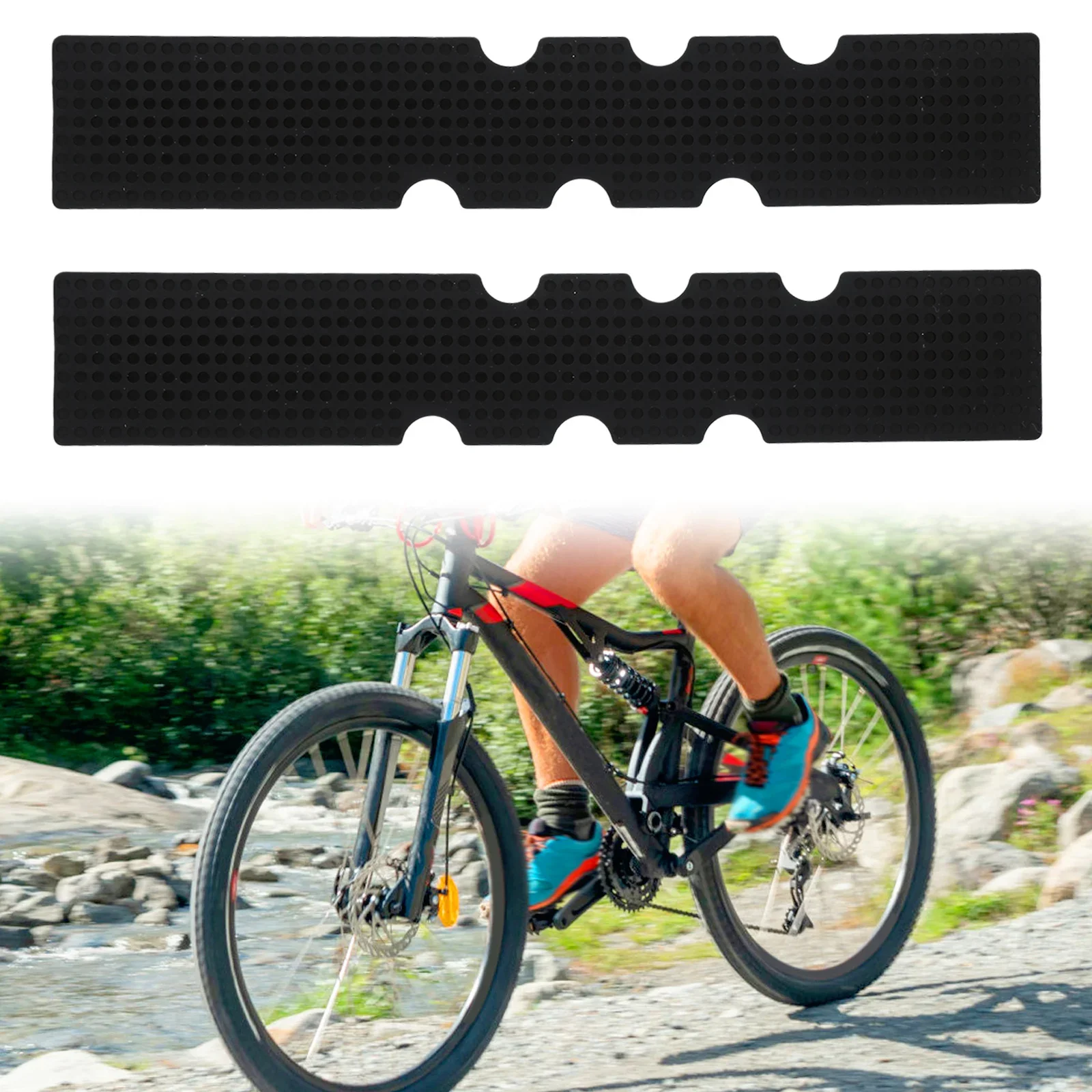 2pc Road Bike Handlebar Tape Bicycle Anti Shock Absorption Silica Gel Pad Insert Highway Bike Handlebars Hand Strap Pads