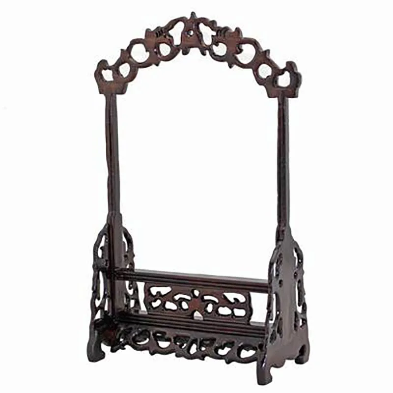 Red Wood Carving Hanging Rack, Jewelry Display, Jade Ware, Ornament, Decoration