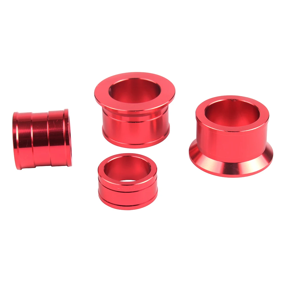 Rear Wheel Hub Cushion CNC Billet Aluminum Front with Rear Wheel Hub Spacers wheel busher For CR 125 250R CRF 250R 250X 450R 450X Motorcross Dirt Bike