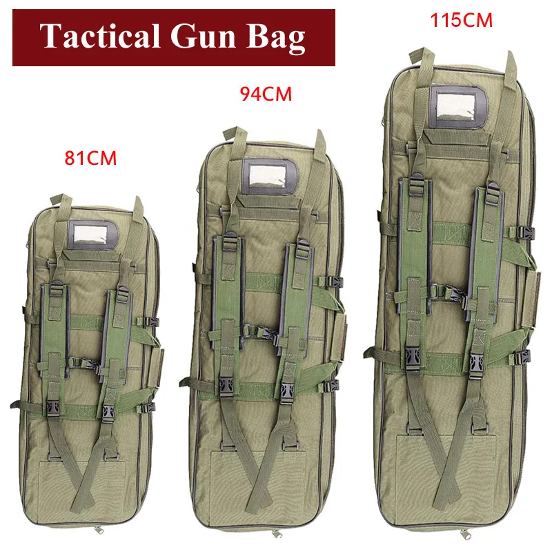 81cm 94cm 115cm Tactical Hunting Bag Army Airsoft Rifle Square Carry Bag With Shoulder Strap Gun Protection Case Nylon Backpack